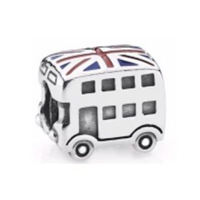 Pandora Stílusú Brit Zászlós Londoni Busz Charm