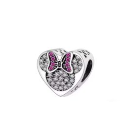 Pandora Stílusú Minnie Egér Szív Alakú Charm