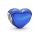 Pandora Stílusú  Kék Szíves Charm