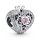 Pandora Stílusú  Rózsaszín Szívecskés Köves Charm