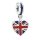 Pandora Stílusú Brit Zászlós Szív Charm