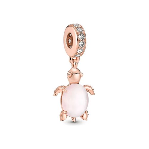 Pandora Stílusú Teknősös Rosegold Charm