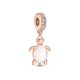 Pandora Stílusú Teknősös Rosegold Charm