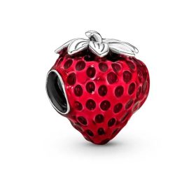 Pandora Stílusú Eper Charm