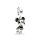 Pandora Stílusú Fekete Mickey Charm