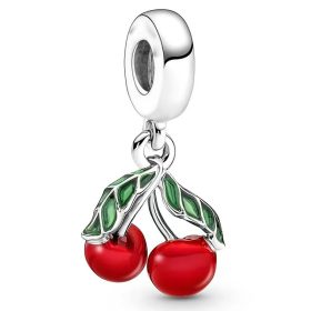 Pandora Stílusú Lógós Cseresznye Charm