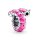 Pandora Stílusú Rózsaszín Hernyó Charm