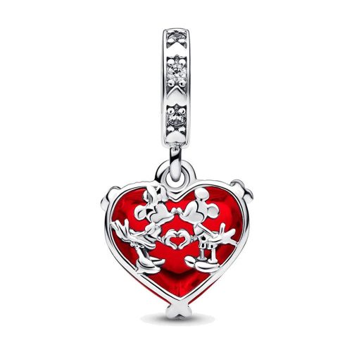 Pandora Stílusú Mickey + Minnie Charm