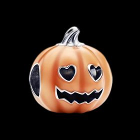 Pandora Stílusú Halloween Tökös Charm