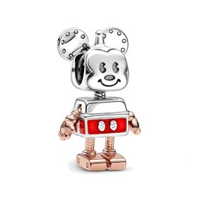 Pandora Stílusú Mickey Robot Charm