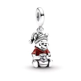 Pandora Stílusú Hálósapkás Micimackó Lógós Charm 