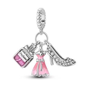 Pandora Stílusú Divat és Elegancia Lógós Charm 