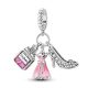 Pandora Stílusú Divat és Elegancia Lógós Charm 