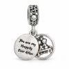 Pandora stílusú Mickey és Minnie lógós charm – hátoldal You are my happily ever after felirattal