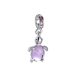 Pandora Stílusú Lila Teknős Charm