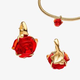 Pandora Stílusú Rózsás Charm