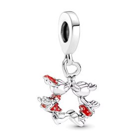 Pandora Stílusú Lógós Mickey és Minnie Egér Charm