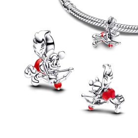 Pandora Stílusú Kupidó Mickey Charm