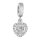 Pandora Stílusú Apró Szív Charm Ezüst