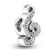 Pandora Stílusú Violinkulcs Charm
