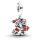 Pandora Stílusú Mickey és Minnie Egér Karácsonyi Lógós Charm