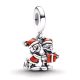 Pandora Stílusú Mickey és Minnie Egér Karácsonyi Lógós Charm