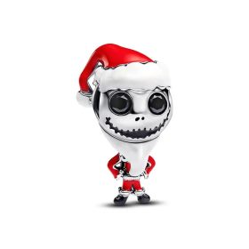   Pandora Stílusú Mikulás Jack Skellington Kétrészes Lógós Charm