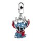 Pandora Stílusú Karácsonyi Rénszarvas Stitch Lógós Charm