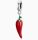 Piros chili paprika lógós charm fehér háttéren
