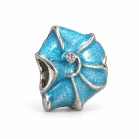 Pandora stílusú világoskék köves csigaház charm – fő kép