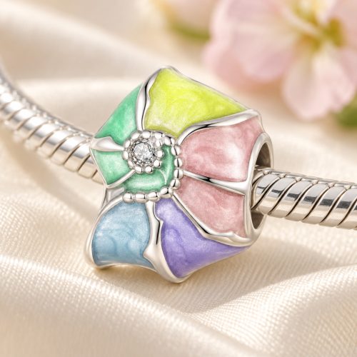 Pandora Stílusú Pasztellszínű Csigaház Charm