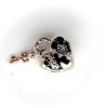 Pandora stílusú Mickey és Minnie szív lakat lógós charm – szépséghibás, elölnézet
