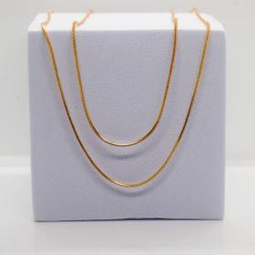   Női Arany Színű Vékony Láncos Dupla Nyaklánc 42+5CM / 1MM