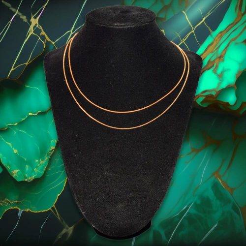 Női Arany Színű Vékony Láncos Dupla Nyaklánc 42+5CM / 1MM