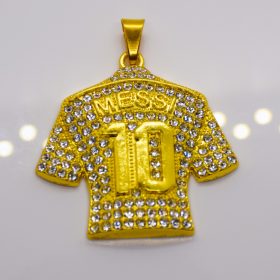 Arany Színű Köves Messi Mez Medál