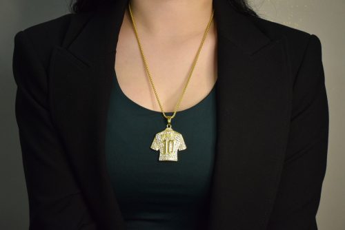 Arany Színű Köves Messi Mez Medál