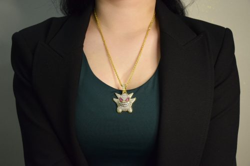 Arany Színű Köves Genger Pokémon Medál