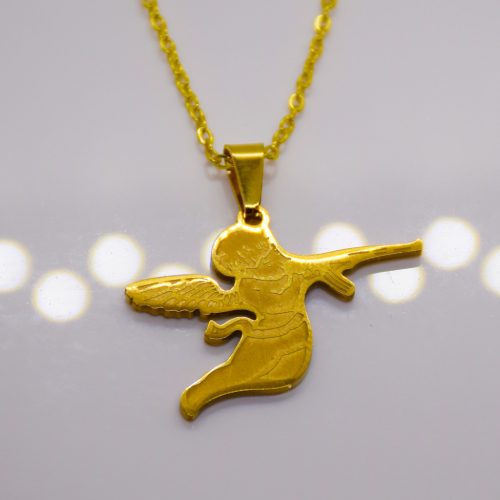 Uniszex Arany  Színű Angyalos Nyaklánc 45CM / 1MM