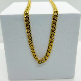   Nemesacél Arany Színű Kubai Láncos Férfi Nyaklánc 50CM / 5MM