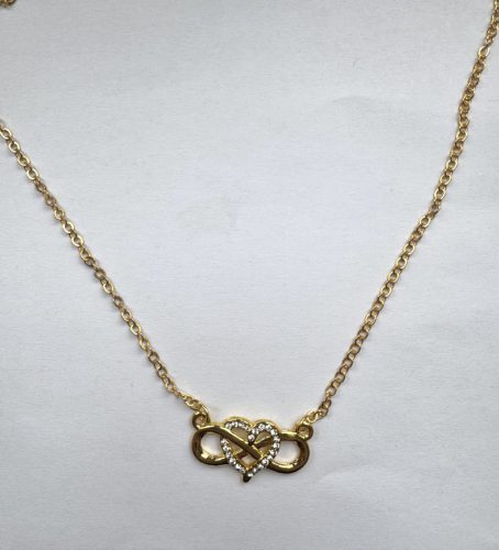 Nemesacél Arany Színű Szives Nyaklánc