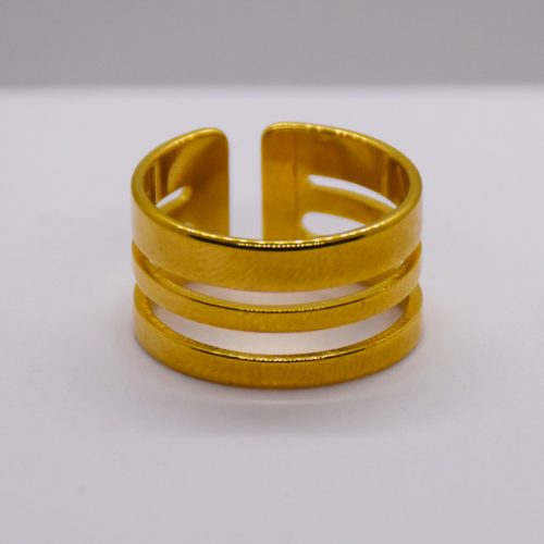 Nemesacél Arany Színű Állítható Méretű Női Gyűrű