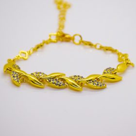 Női Arany Színű Cirkónia Köves Karkötő 16+5CM / 8MM