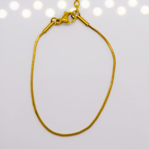 Női Arany Színű Velencei Láncos Karkötő 16CM / 1MM