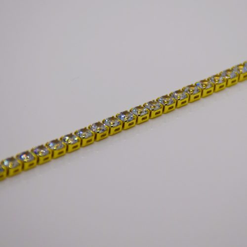 Arany Színű Fehér Köves Karkötő 18CM / 4MM