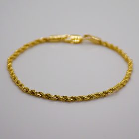   Goldfilled Antiallergén Női Arany Színű Csavart Karkötő 19CM / 2MM