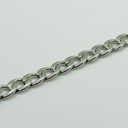 Nemesacél Ezüst Színű Kubai Férfi Karkötő 20CM / 6MM