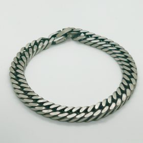   Nemesacél Ezüst Színű Miami Férfi Karkötő 21CM / 8.5MM