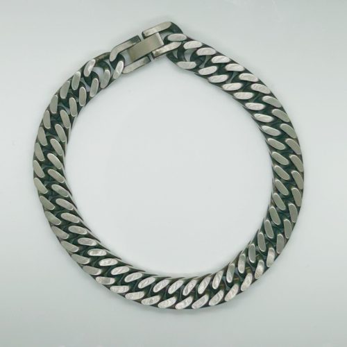 Nemesacél Ezüst Színű Miami Férfi Karkötő 21CM / 8.5MM