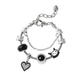 Nemesacél Női Pandora Stílúsú Cicás Karkötő 17+5CM