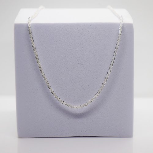 Női Ezüst Színű Vékony Láncos Csillogó Hatású Elegáns Nyaklánc 40+5CM / 2MM